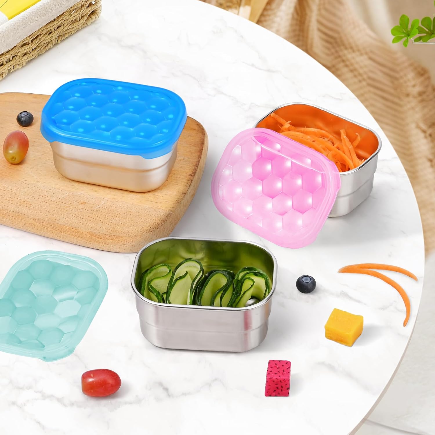 SnackGuard – RVS Snack Container with Silicone Lid