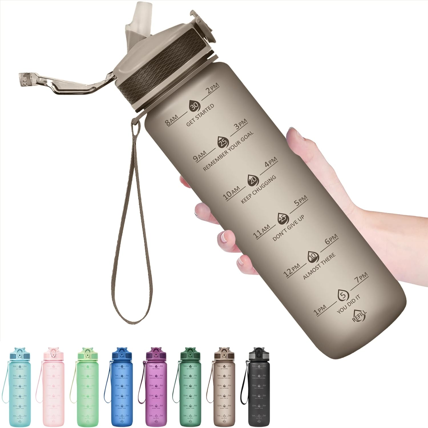 HydraBoost – Trendy Motivational Water Bottle 900ml