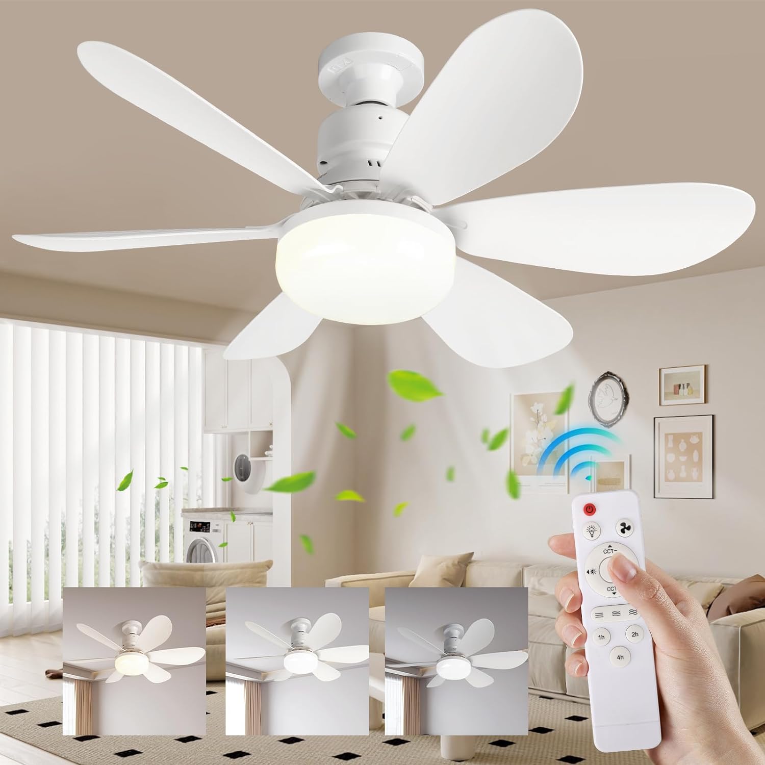 BreezeLight Fan – Adjustable LED Ceiling Fan