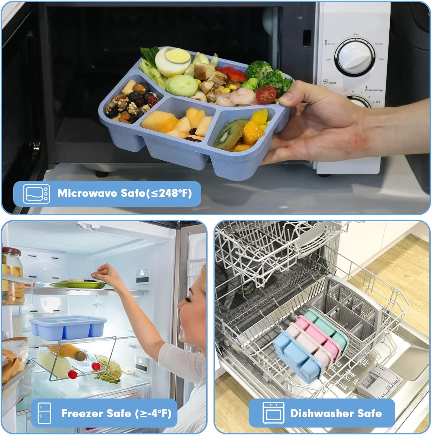 BentoBox – Set of 4 Snack Boxes with Compartments