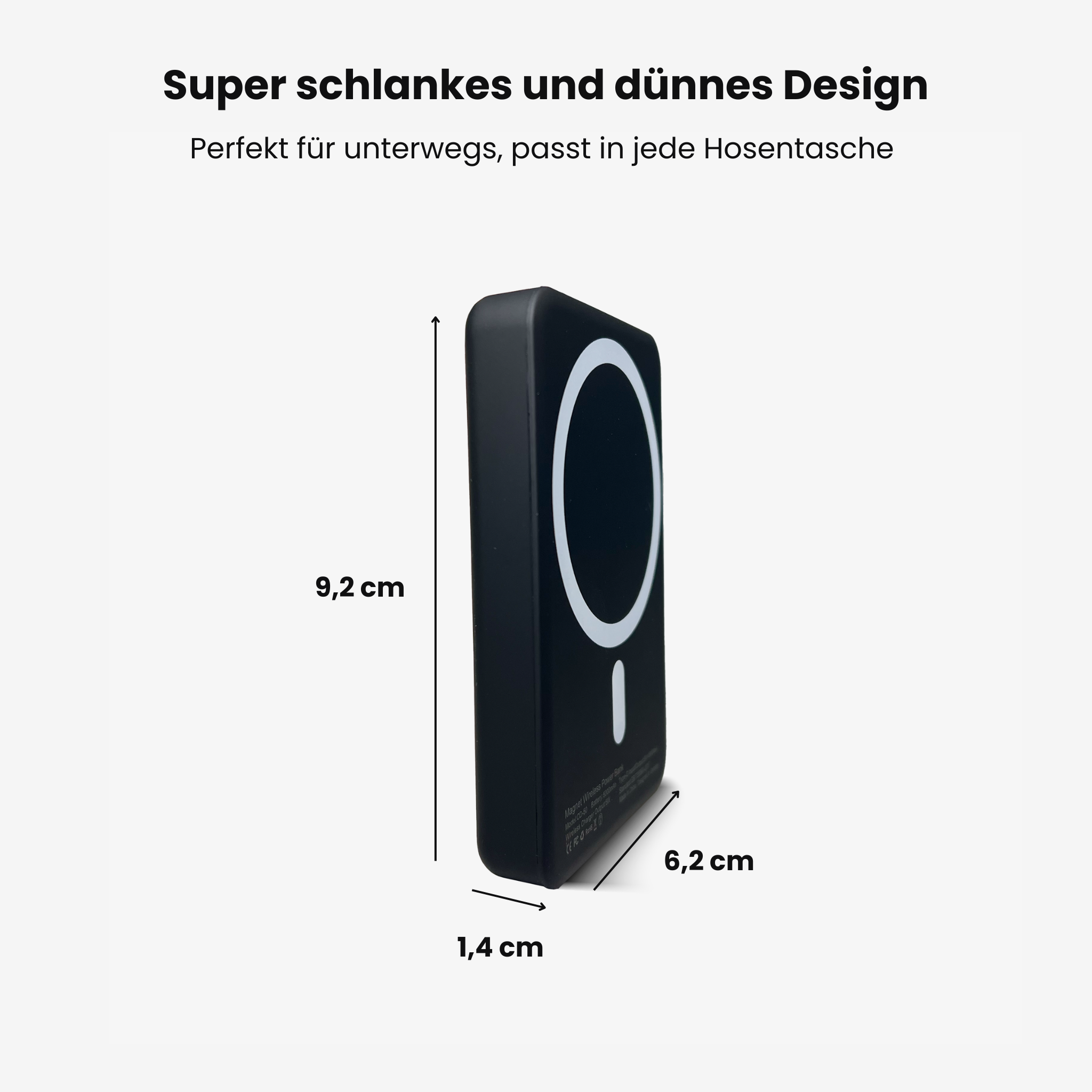 SlimCharge Powerbank - Portable Fast Charger with LED Indicator