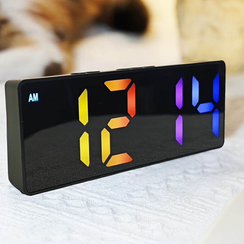 DigiTime Clock - Stylish LED Alarm Clock with Data Display