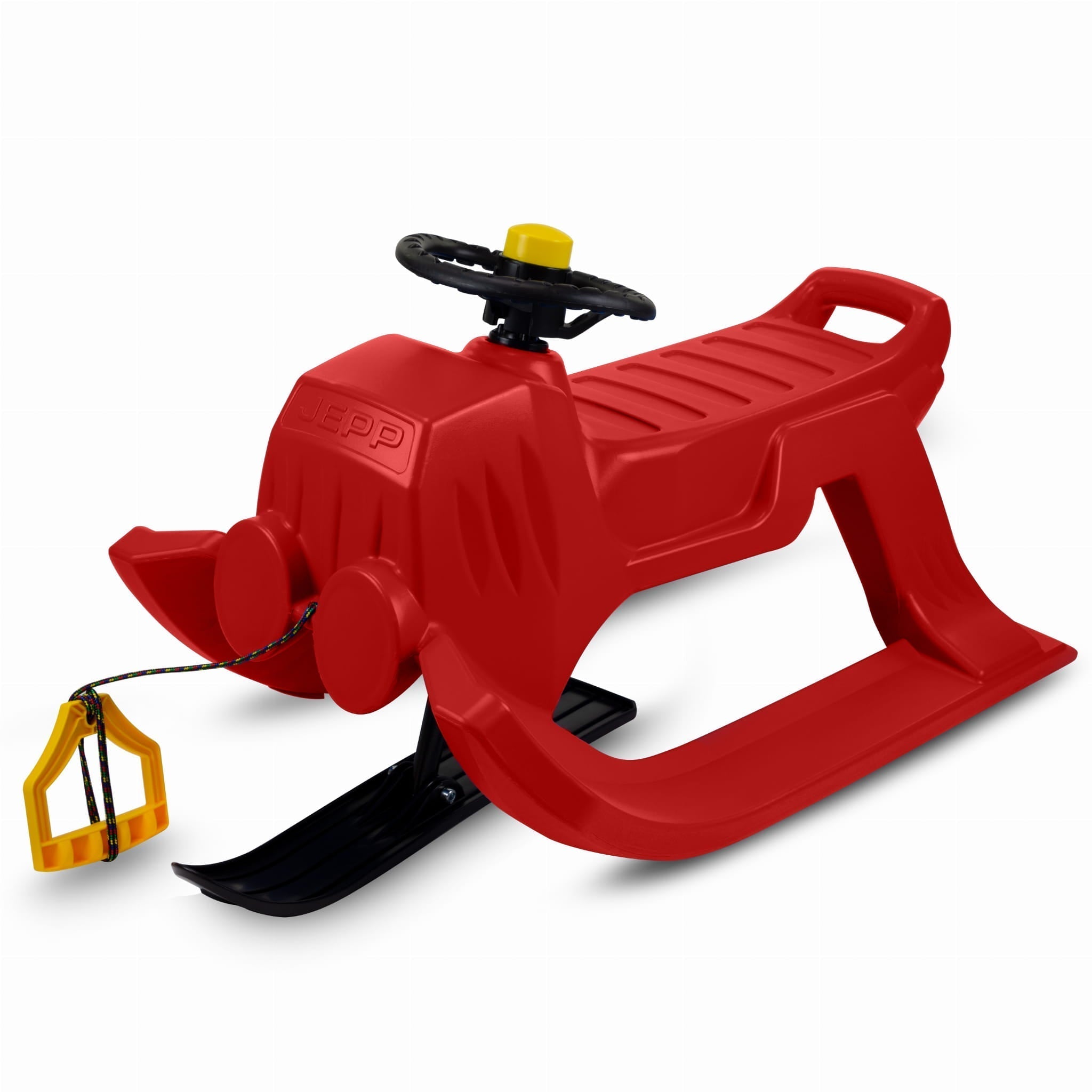 SnowGlide Sled - Lightweight Red Plastic with Handlebar