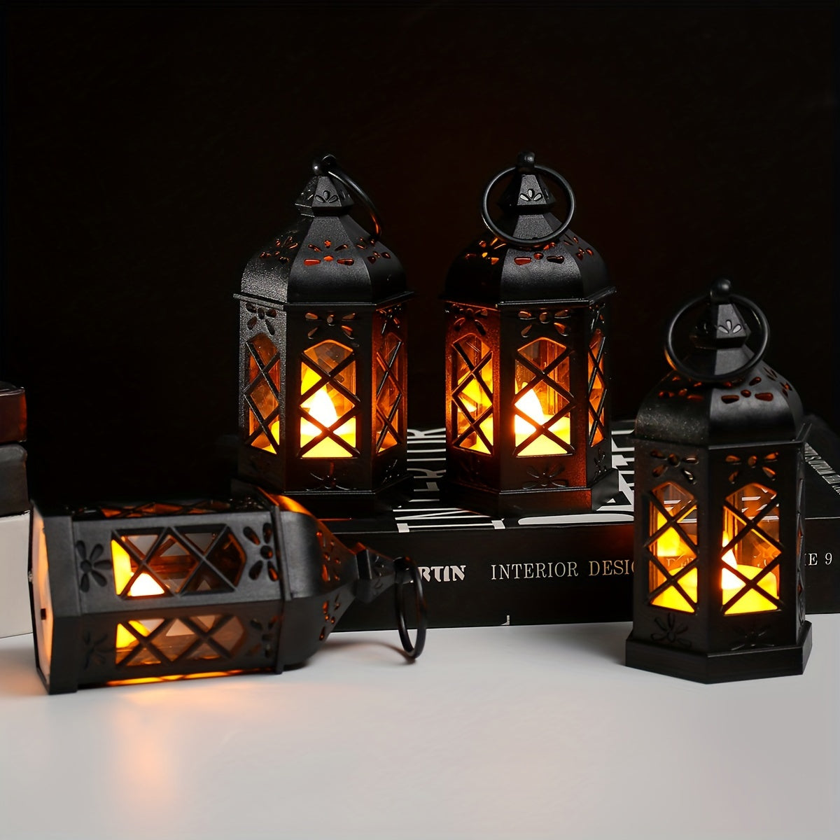 LuxeGlow Lanterns – Rustic LED Set for Party Lighting