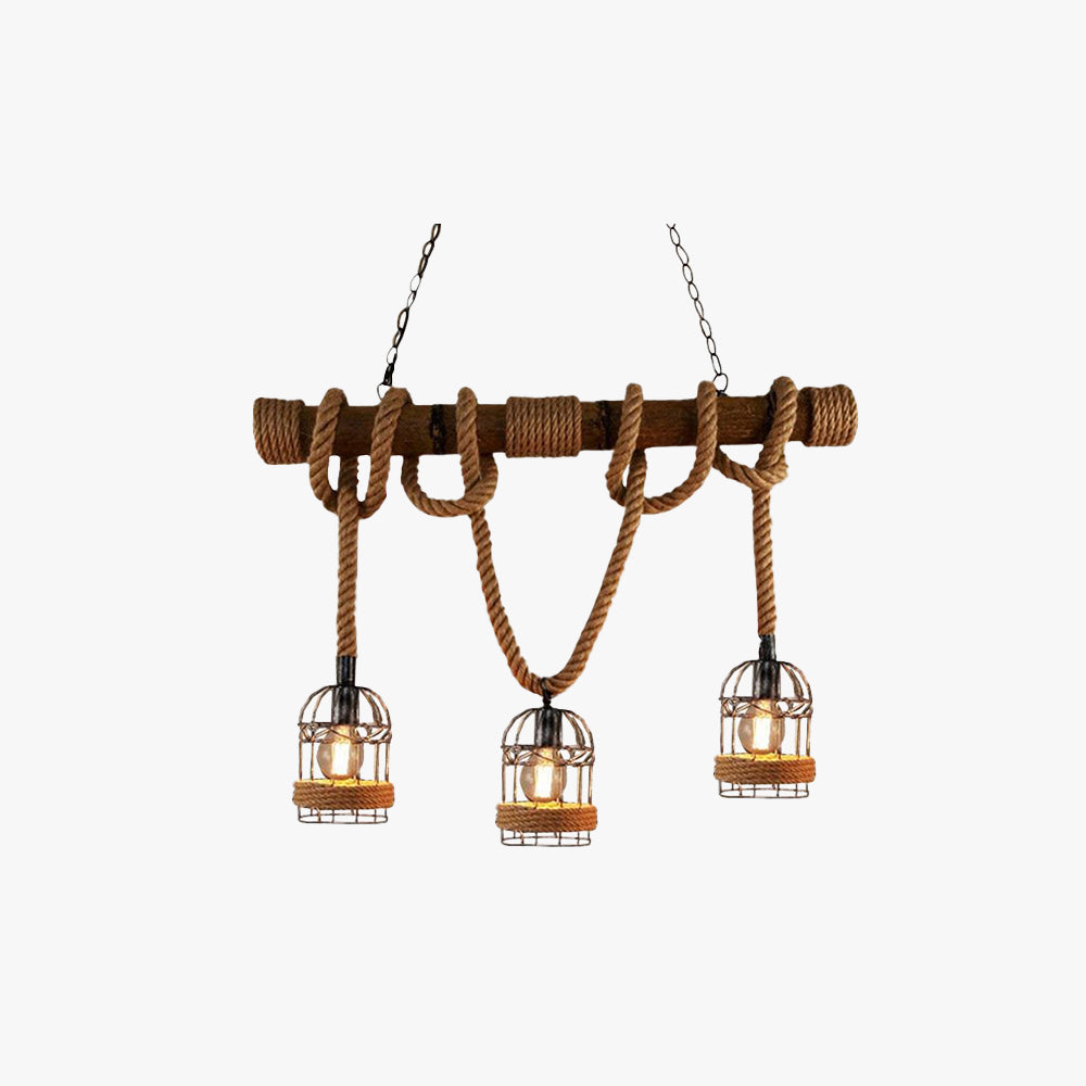 AlessioGlow - Retro Metal Hout Ceiling Lamp for Atmospheric Interiors