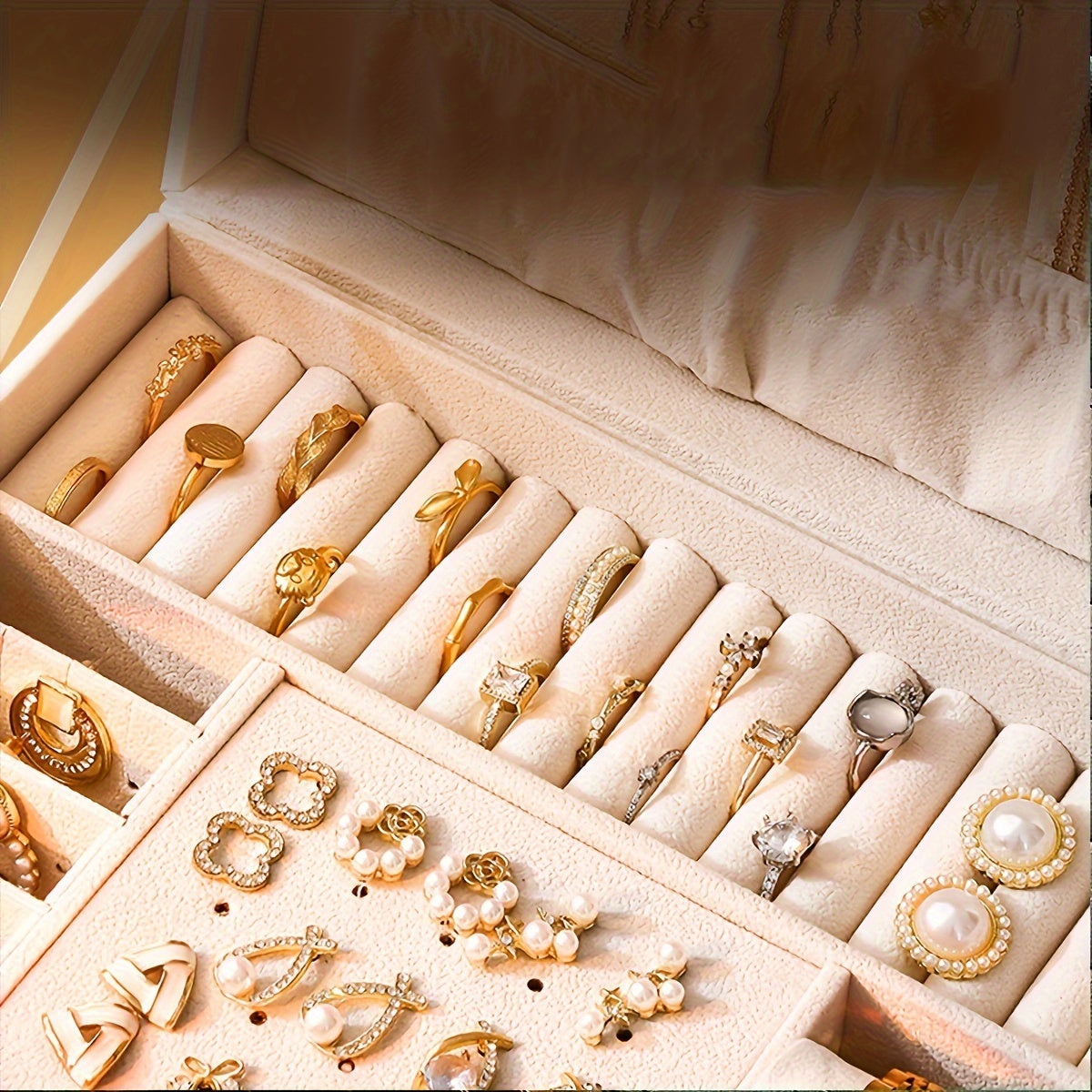 Elegance - Luxurious Jewelry Organizer in High Quality Leather