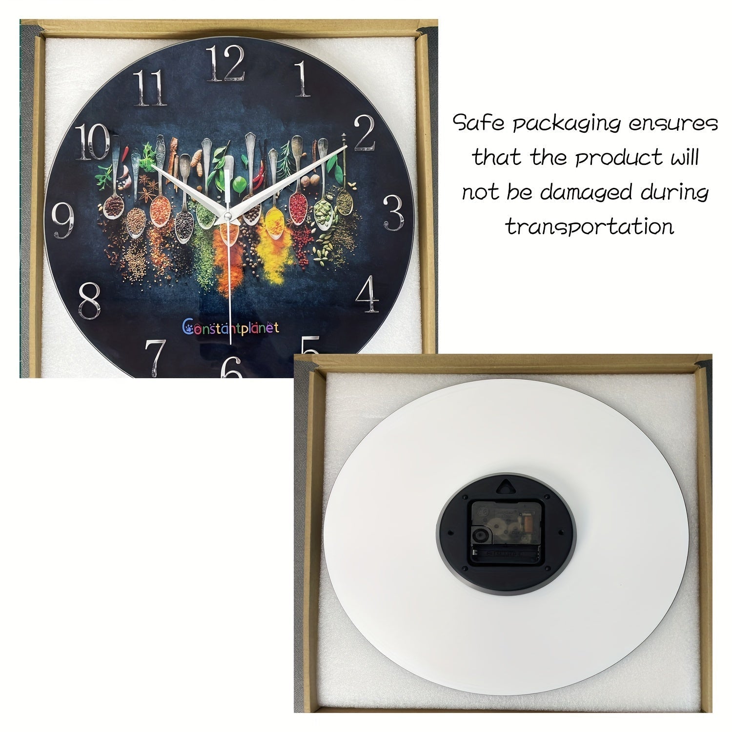 SpiceTime Clock – Luxurious Silent Wall Clock with Spices