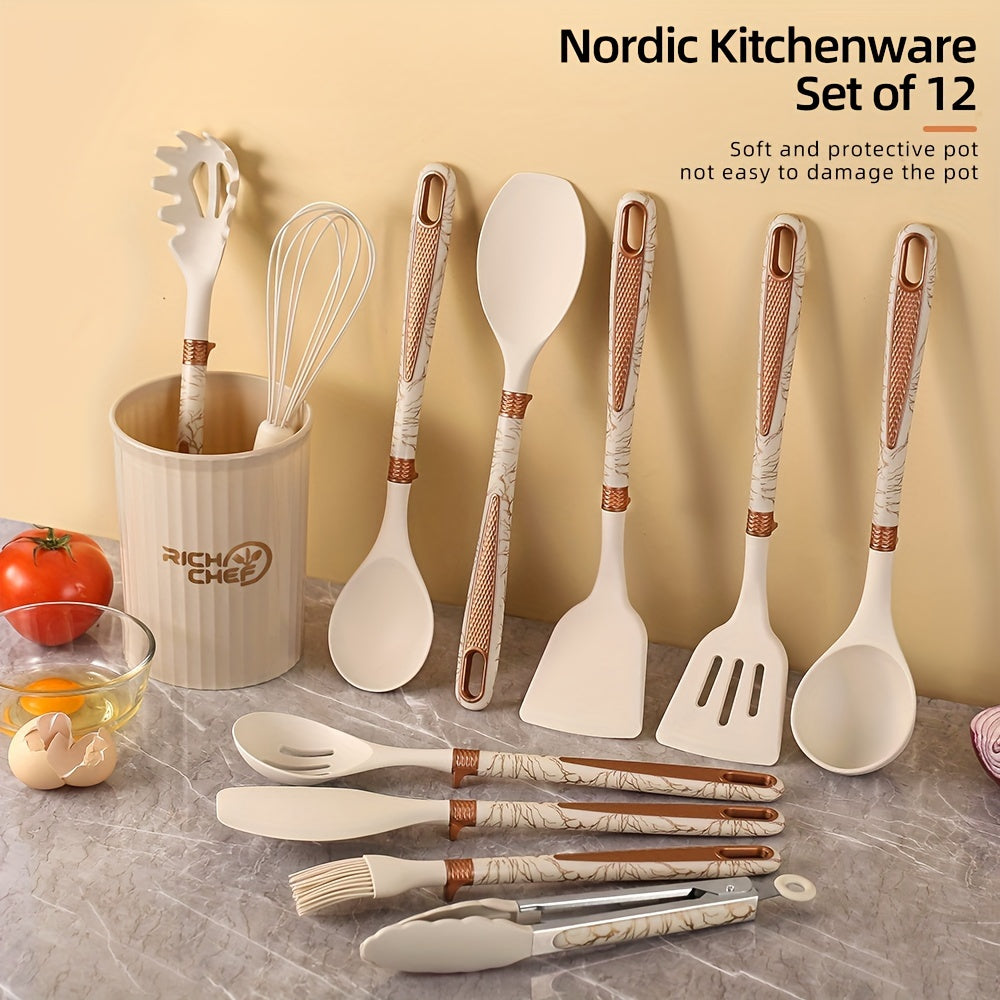 Premium Cooking - Kitchen Joy with the Elegant Silicone Kitchen Utensil Set