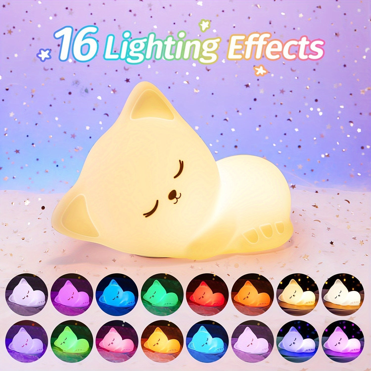 KittyGlow Lamp - Cute Wireless Cat Night Light