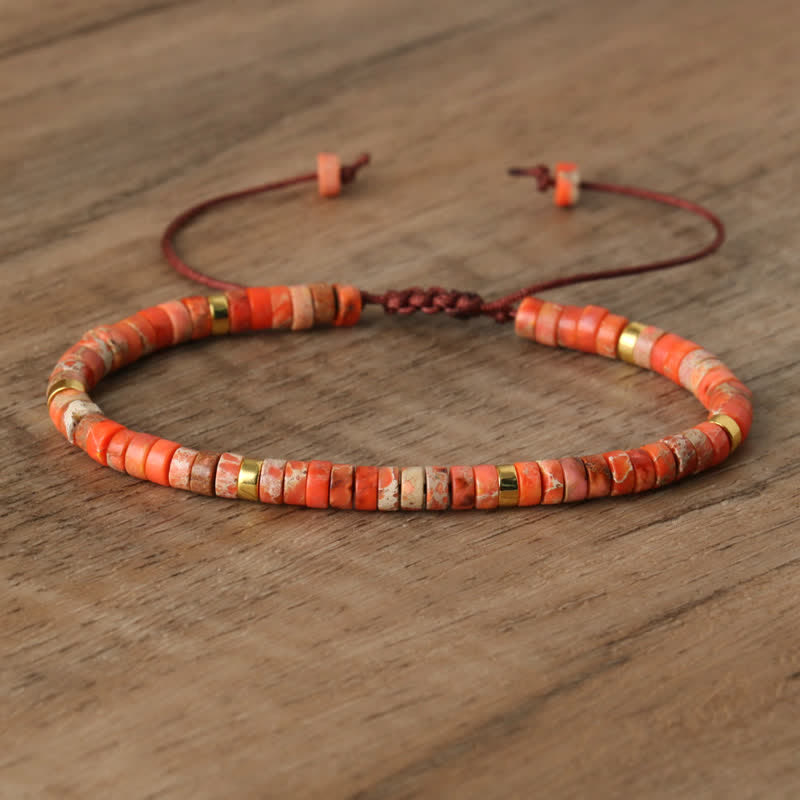 Elegant Braided Bracelet with 2.4 mm Natural Stones - Seraphina Edition 