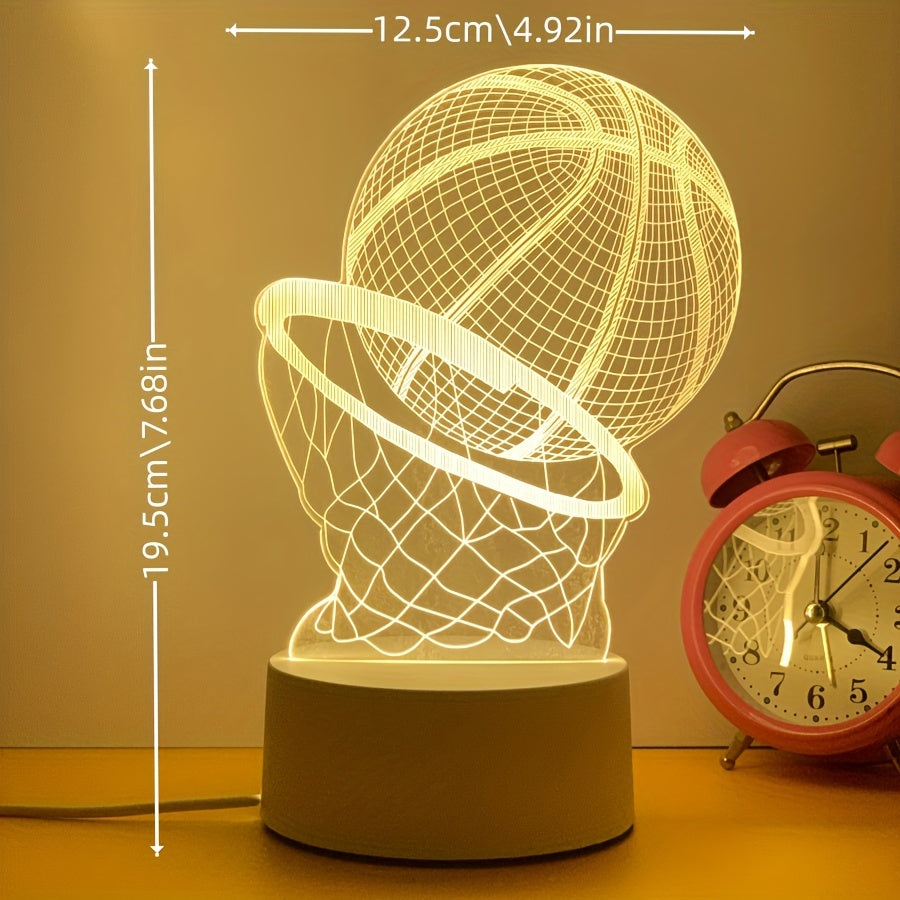 IllusionGlow Lamp – 3D LED Basketball Table Lamp