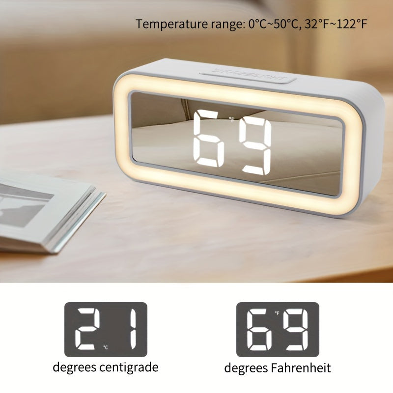 MirrorTime Alarm Clock - Stylish Digital Mirror Clock
