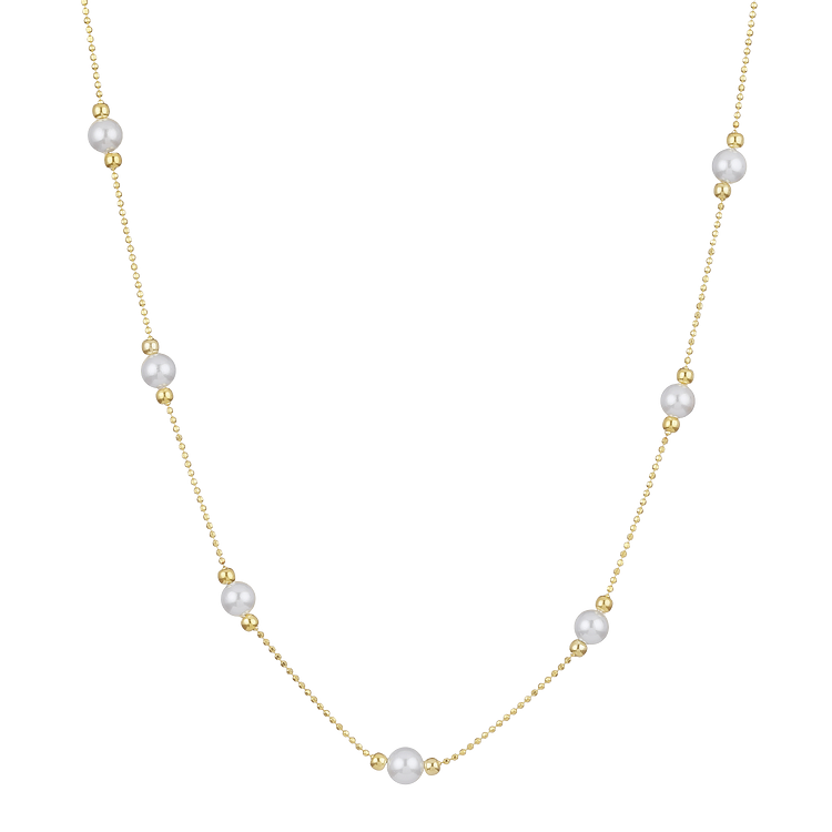 Serena Timeless Gold Pearl Necklace for an Elegant Statement