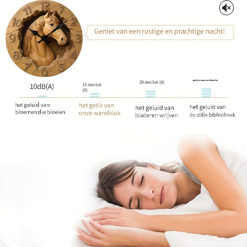 EquineElegance - Luxurious Hanging Wooden Horse Clock