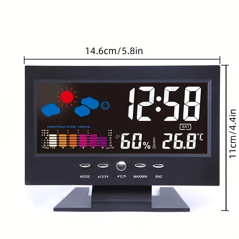 SilentTime Clock – Stylish Digital Resistance and Climate Monitor