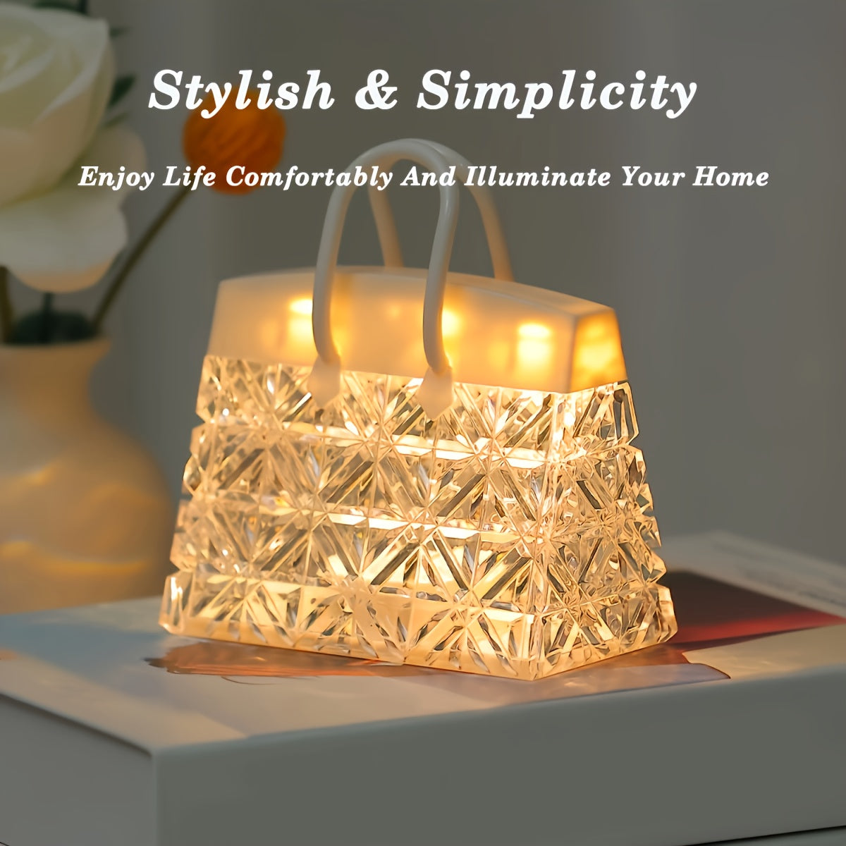 GlowSquare – Luxurious LED Table Lamp with Stylish Finish