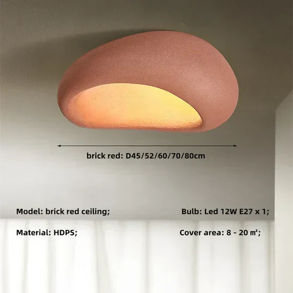 SereneAura Ceiling Lamp – Natural Wabi Sabi Lighting