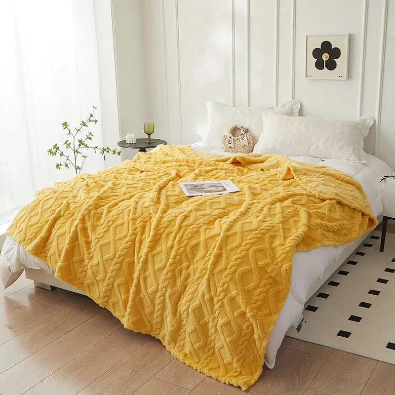 CozyLuxe - Luxurious Lambswool Blanket for Bedroom