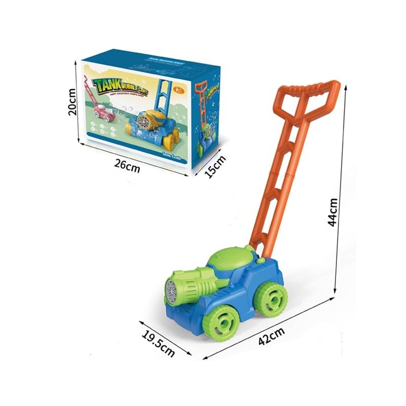 BubbleMaai Toy - Magic Bubble Lawn Mower for Kids