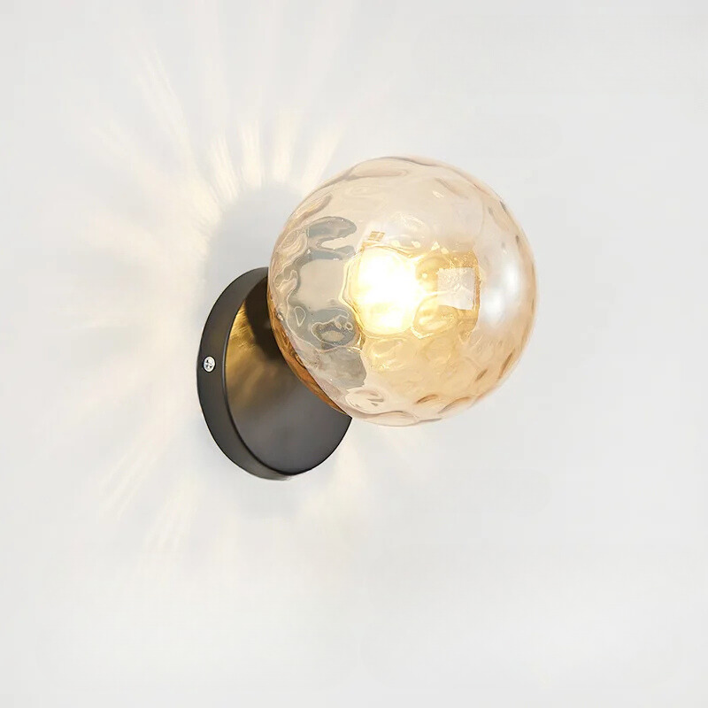 GleamGold - Lyxig Guldig Vägglampa med Glas