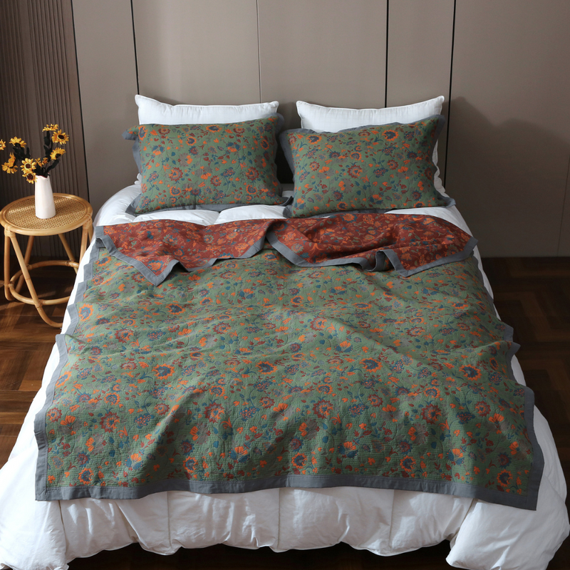 Gothel™ Retro Blommig Pläd – Lyxig Vintage Känsla