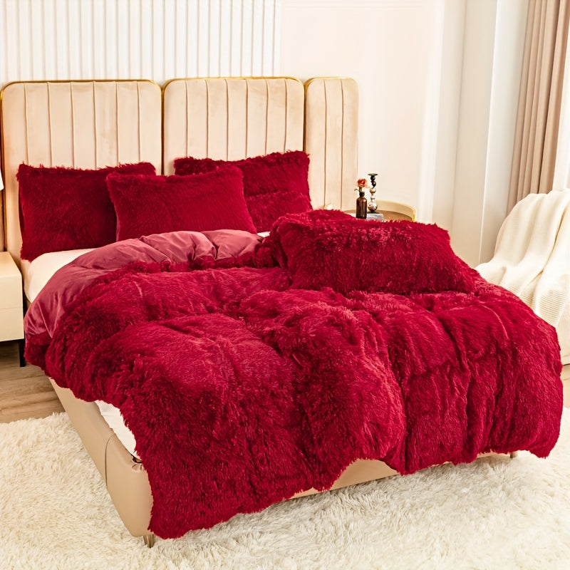 Ultra Plush Plush Bedding Set with Zipper - Luxury &amp; Comfort