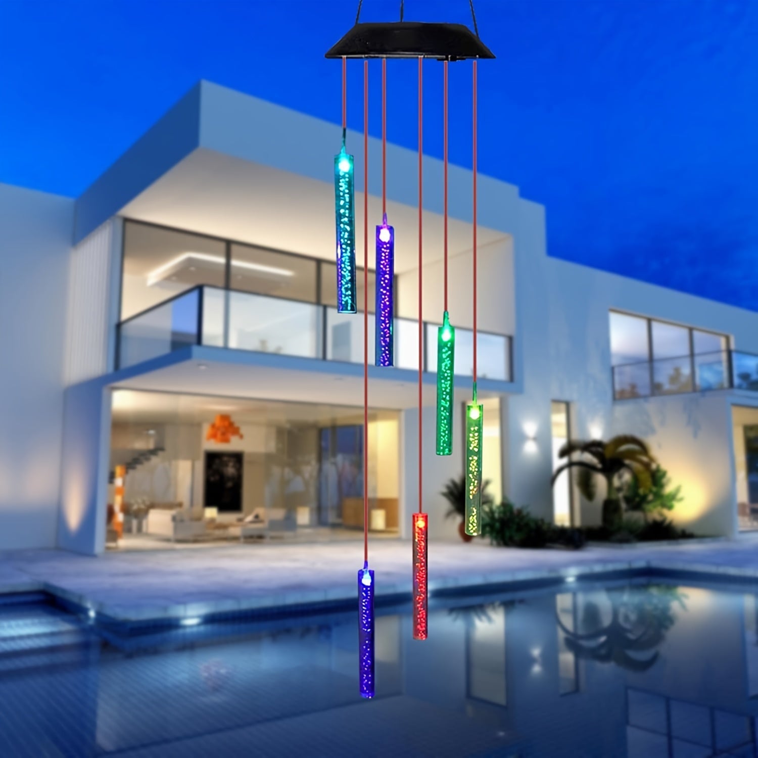 SolarChime - Colorful LED Wind Chime Outdoor