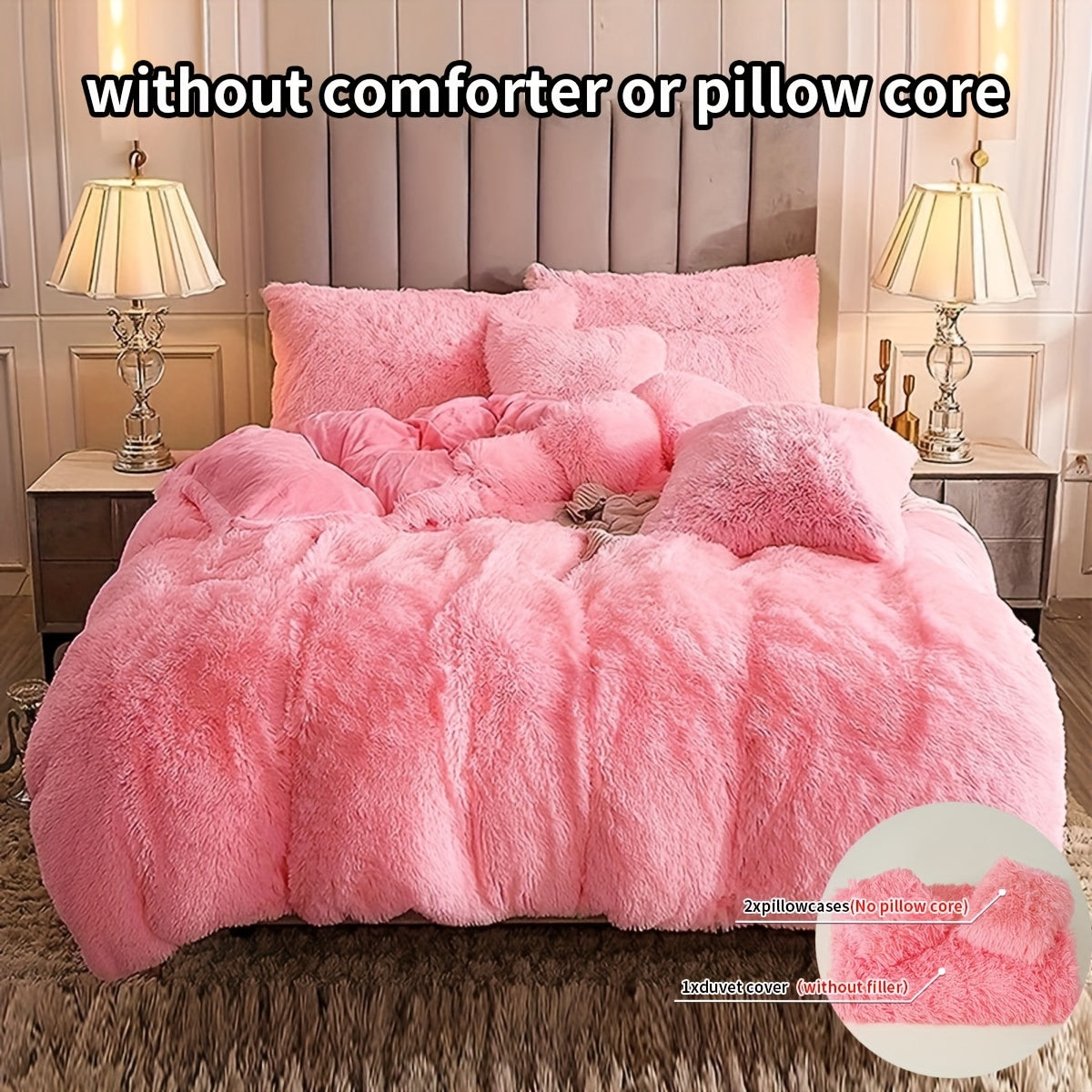 Ultra Plush Plush Bedding Set with Zipper - Luxury &amp; Comfort