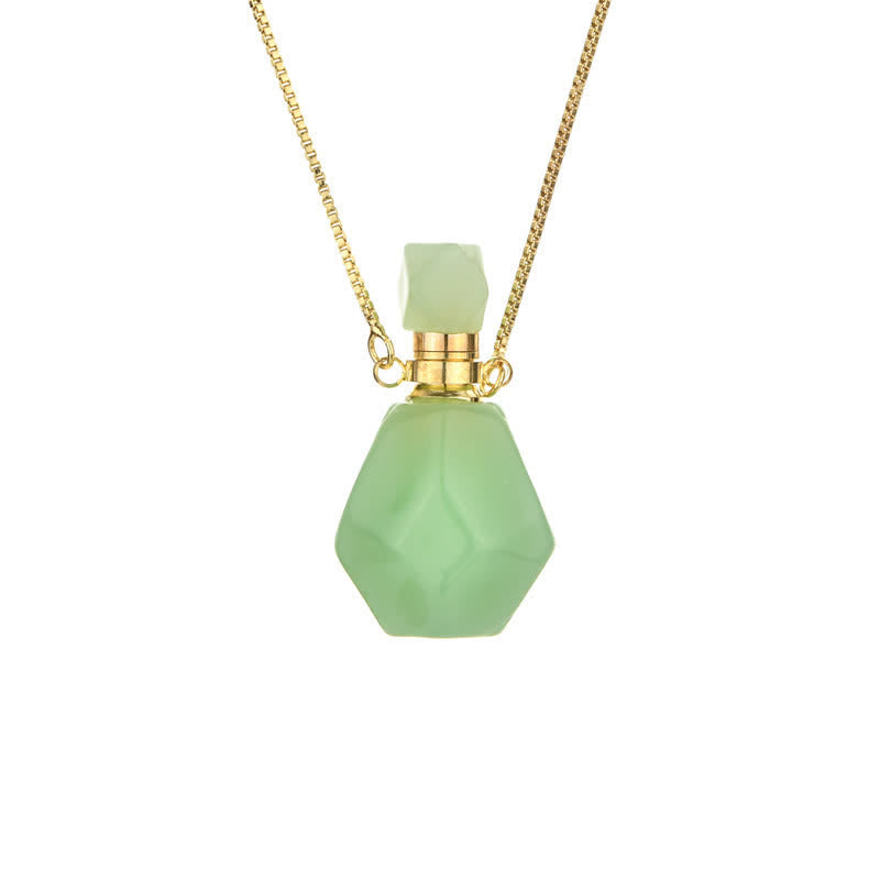 Elegant Necklace with Crystals Perfume Bottle - Iris