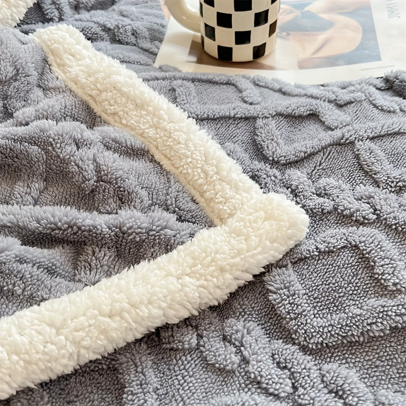 Vintage Luxe Double-Sided Fleece Throw - Winter Essential
