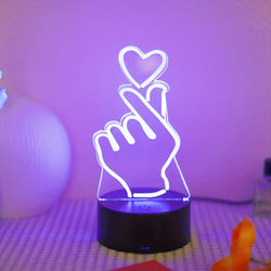 IllumiHeart - Färgglad LED-nattlampa med touchkontroll