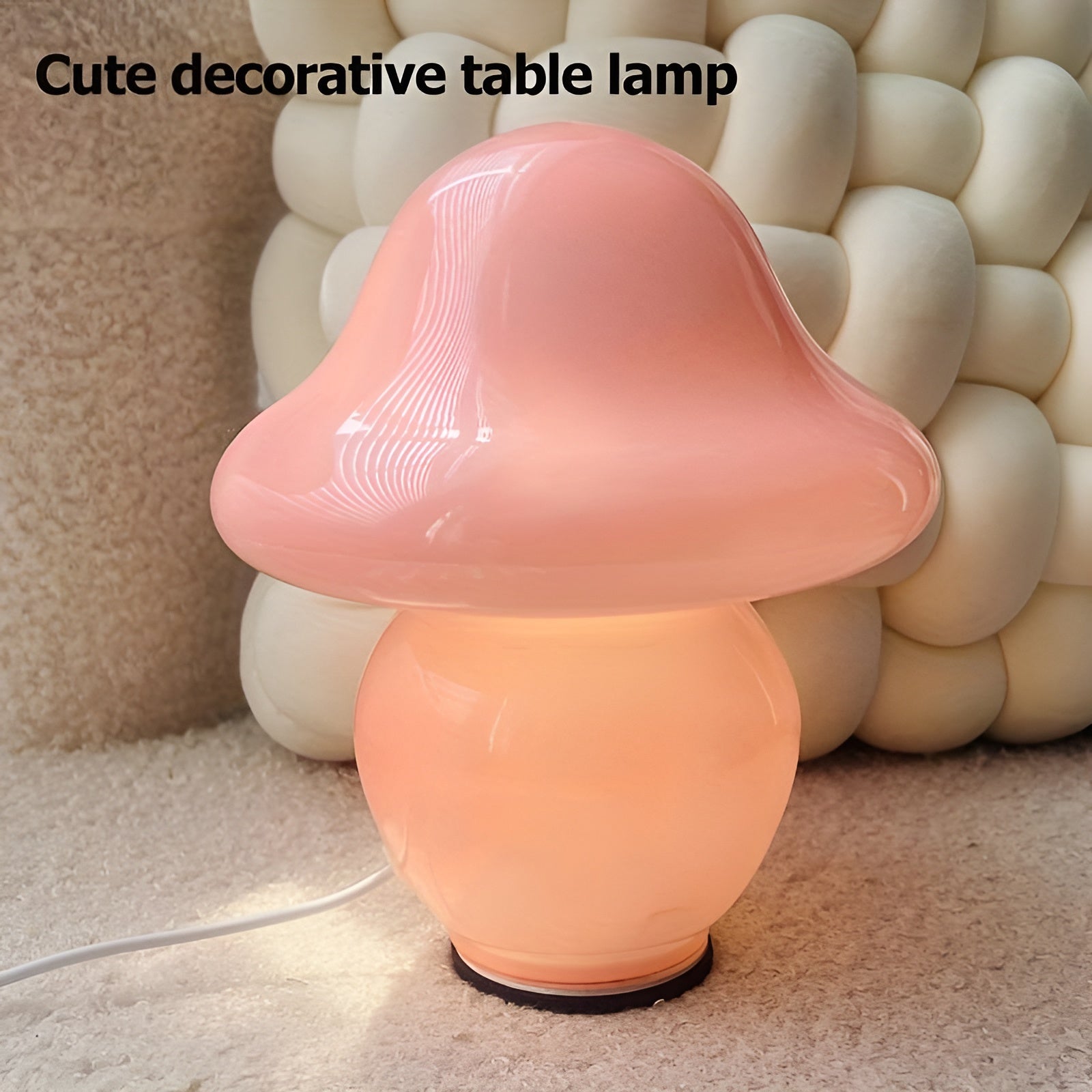 MushroomDream Lamp – Förtrollande Glasbelysning med Svampmotiv