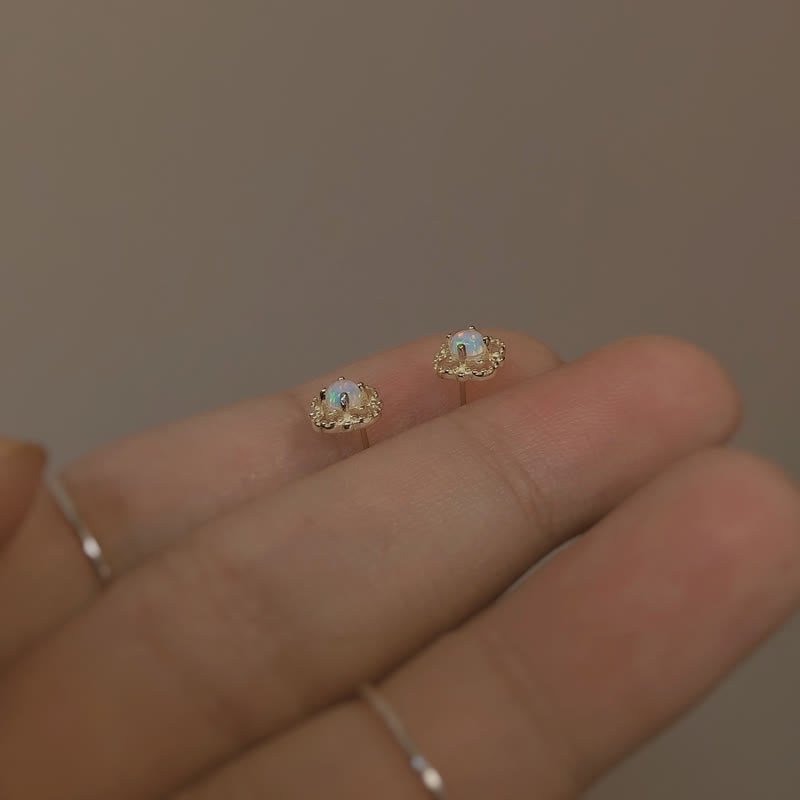 Charming Vintage Earrings with Opal - Seraphina Collection 