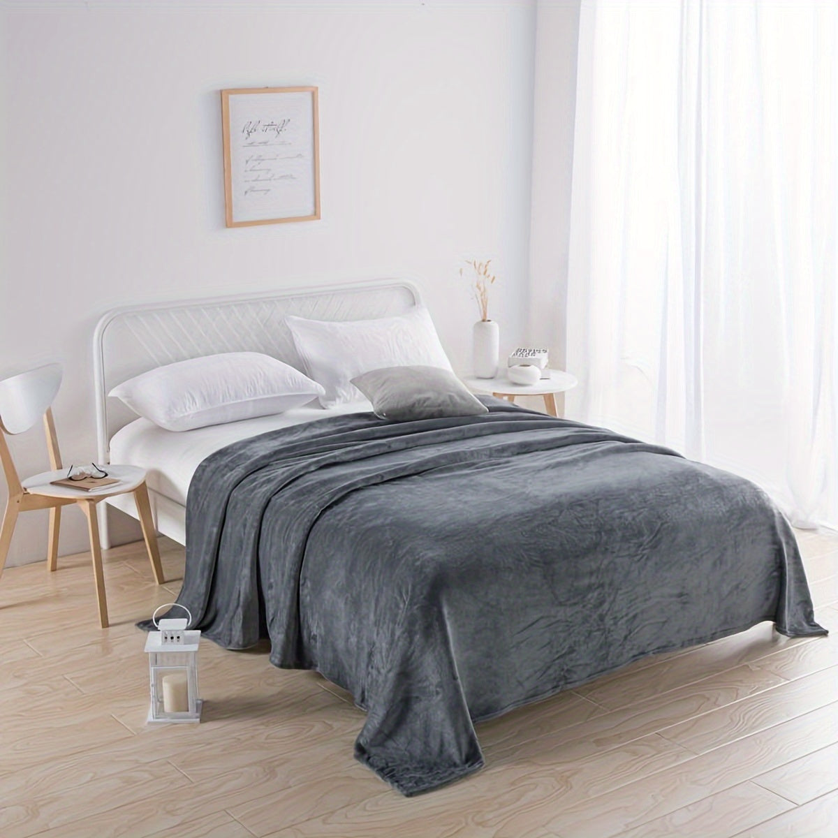 Grey Flannel Blanket - Luxurious Comfort for All Seasons