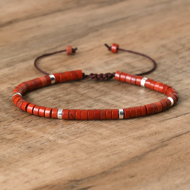 Elegant Braided Bracelet with 2.4 mm Natural Stones - Seraphina Edition 