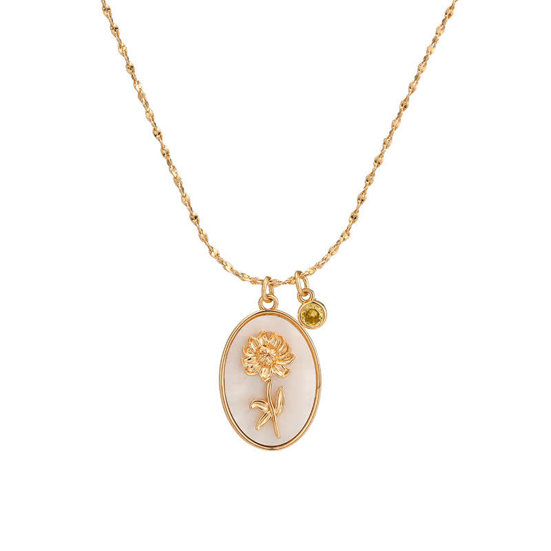 Aurora Birthstone and Birth Flower Necklace – A Personal Jewelry for My Loved Ones