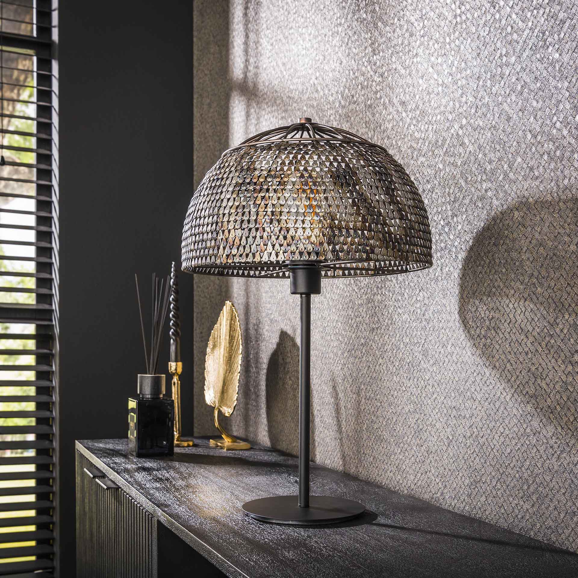 AlfieLamp – Timeless Industrial Table Lamp in Dark Brown