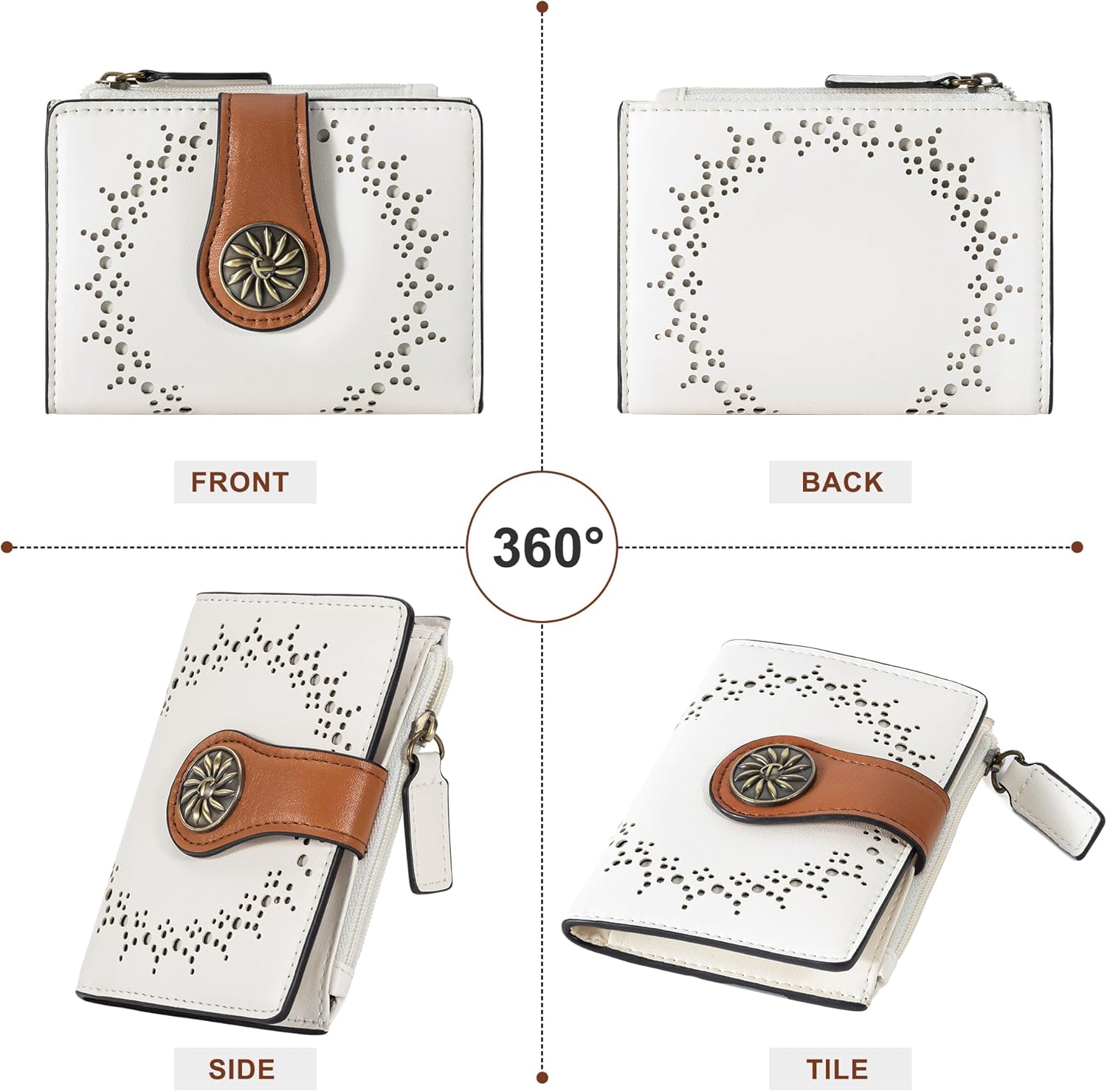 ClaireSlim – Elegant RFID Women's Wallet with Zipper