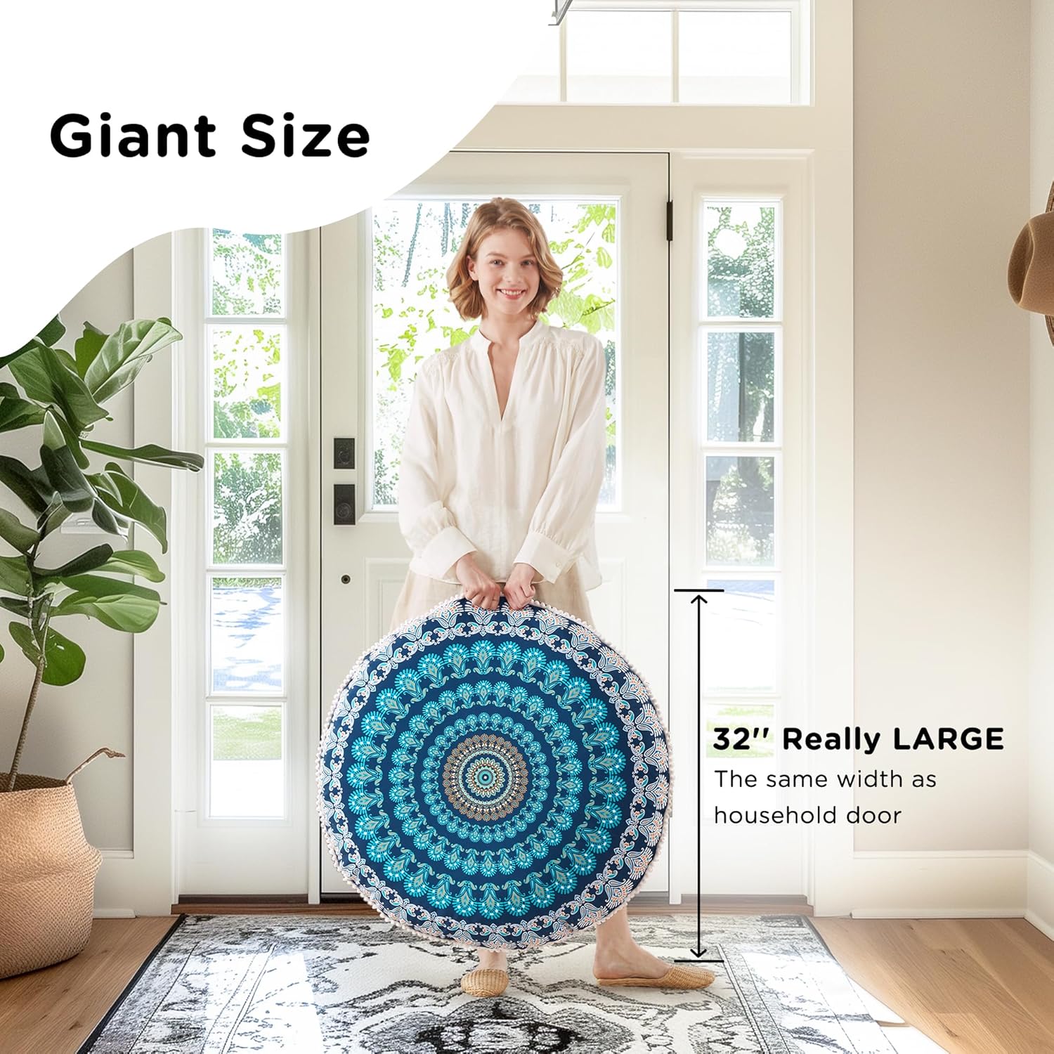Mandala Cushion – Bohemian Meditation Cushion for the Floor