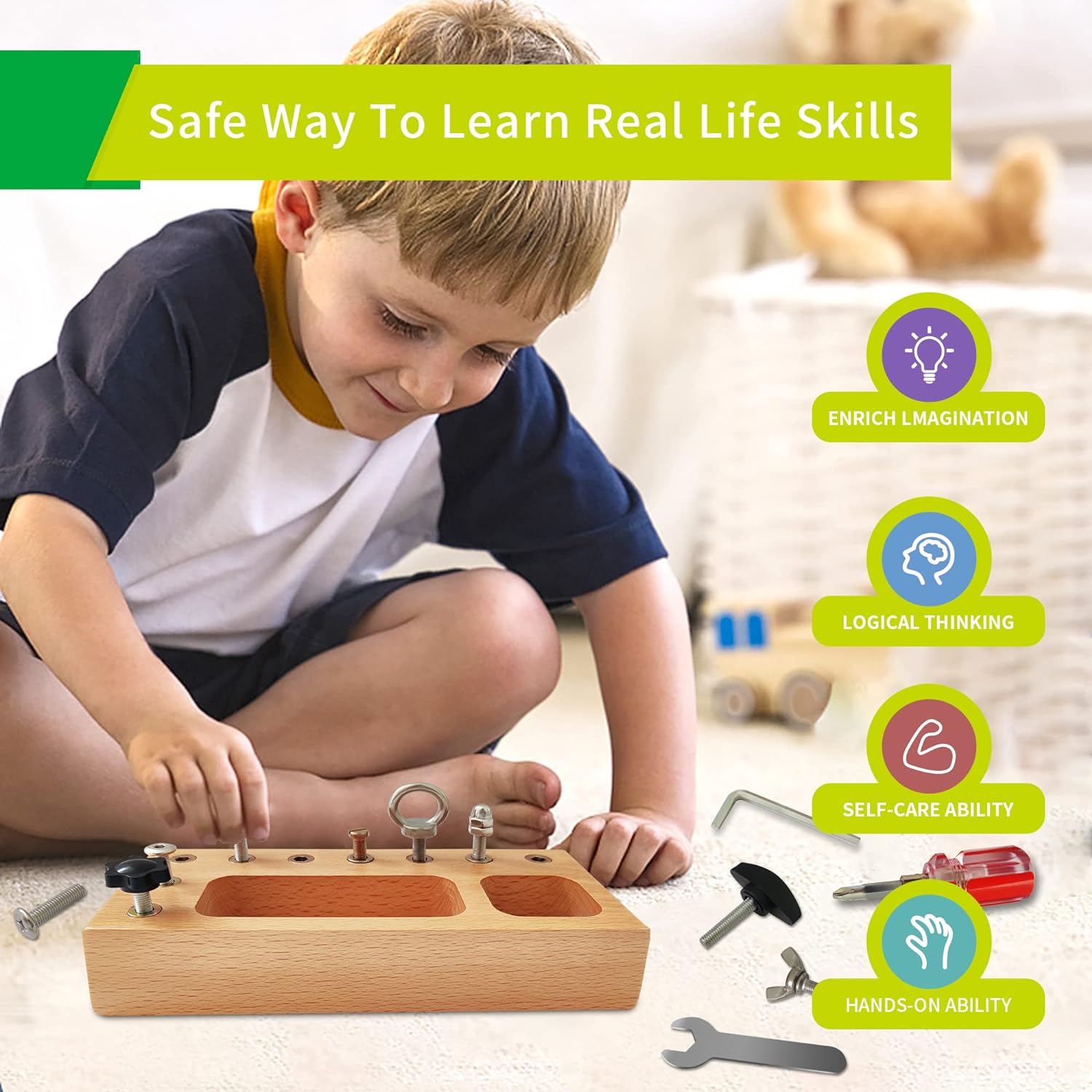 Busy Board Toy - Educational Montessori Playboard for Creative Children