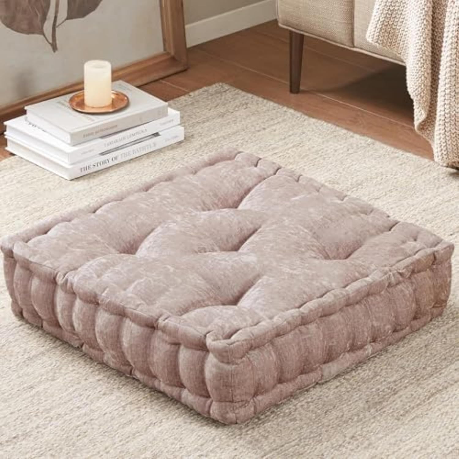 ZenComfort - Luxurious Chenille Meditation Cushion for the Floor
