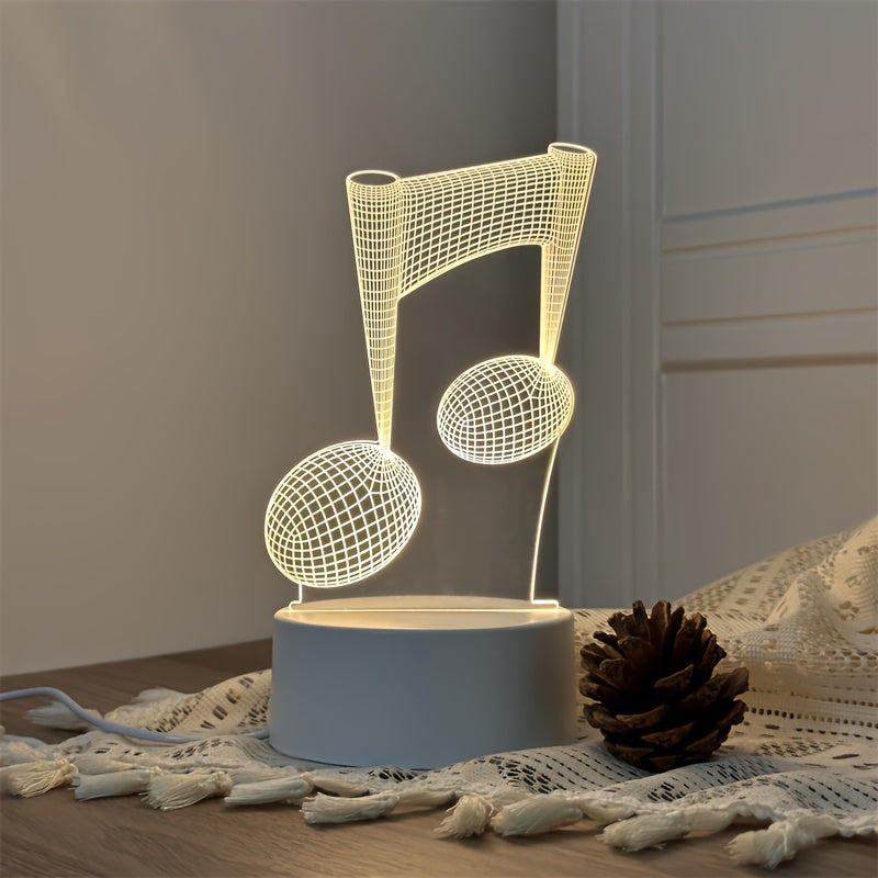 LumiNote - 3D LED Musical Note Night Light