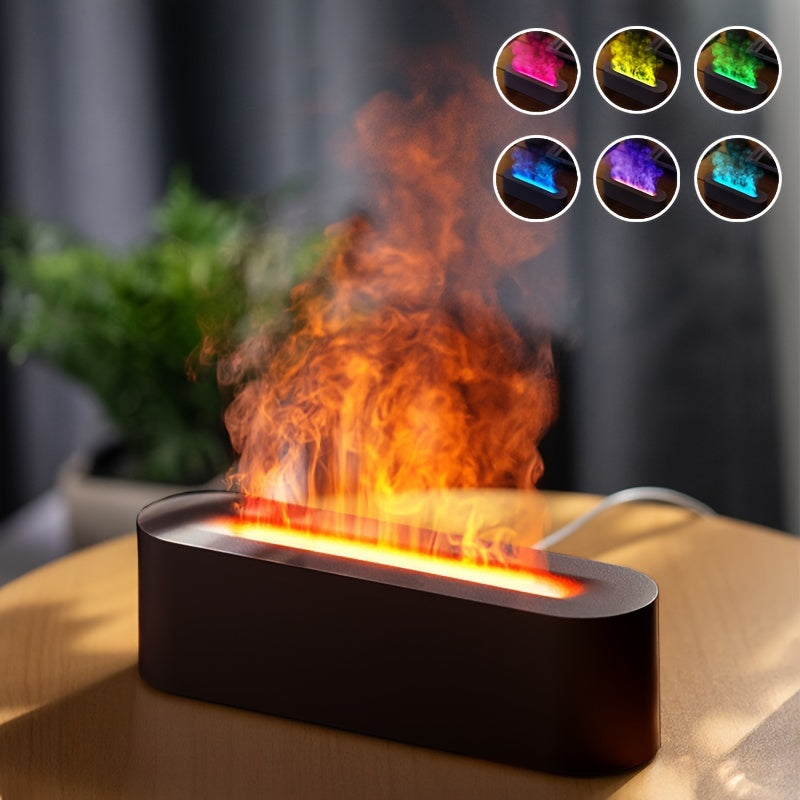 FlameGlow – USB Aroma Lamp with Colorful Flame