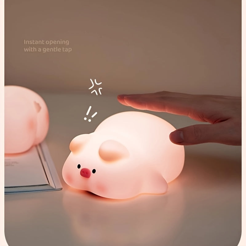 PiggyGlow – Cute Pink LED Night Light for Kids