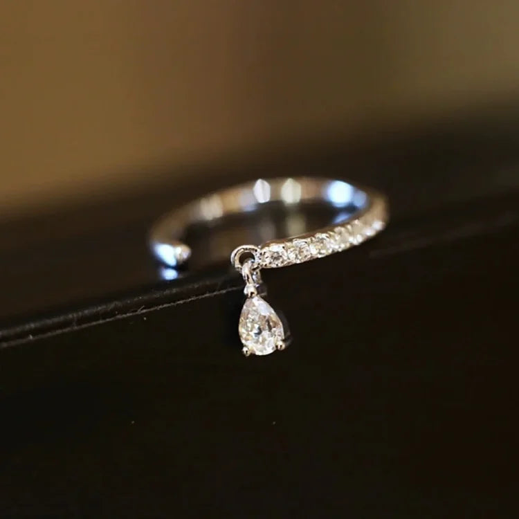 Elegant Adjustable Water Drop Ring - Isaline Collection