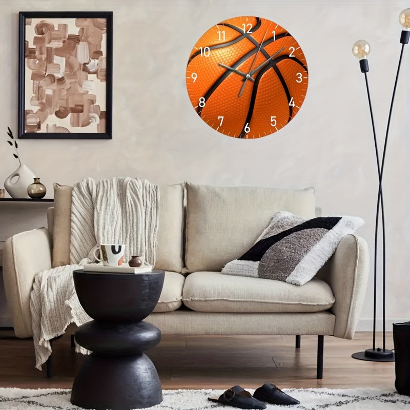 HoopsTime Klocka - Design Basketboll Väggklocka