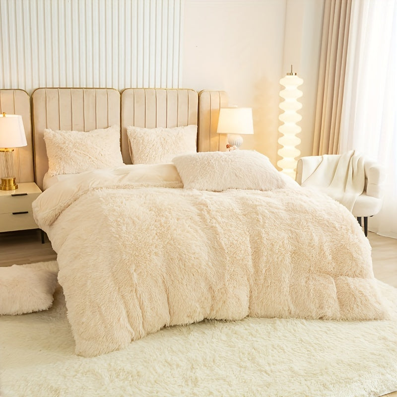 Ultra Plush Plush Bedding Set with Zipper - Luxury &amp; Comfort