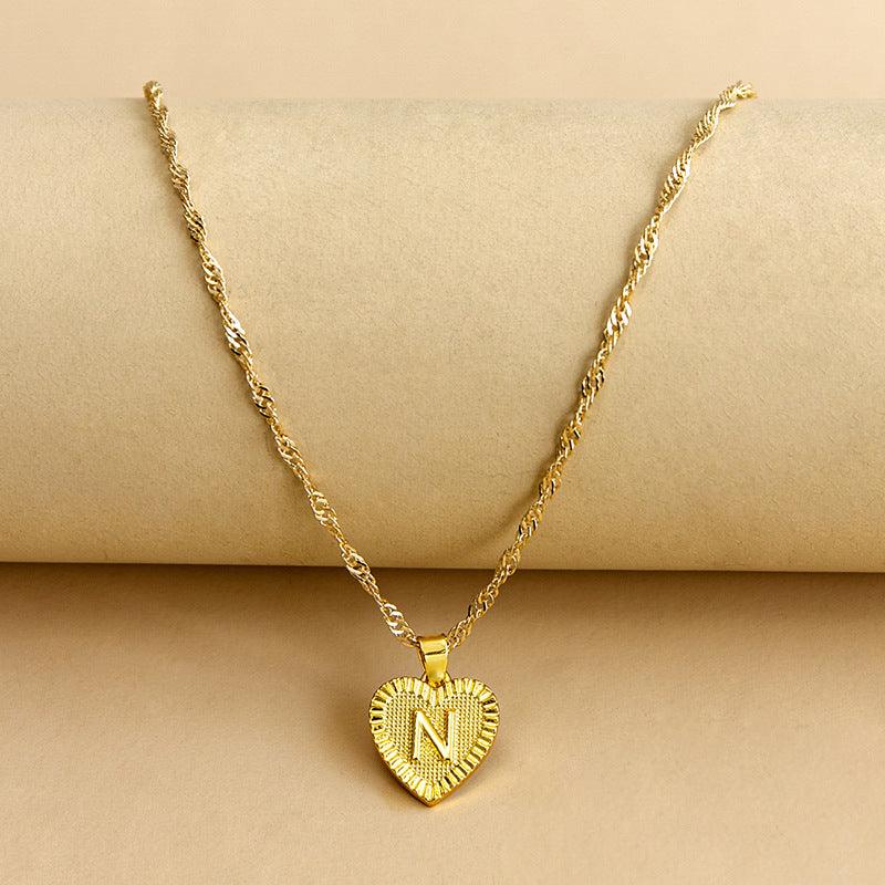 Amara - Elegant Golden Heart Necklace