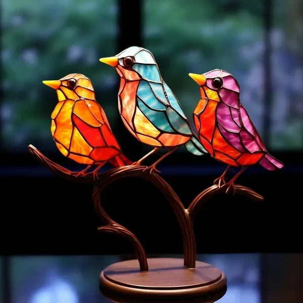 Crystalbird - Fåglar av Färgat Glas för en Raffinerad Inredningsdesign