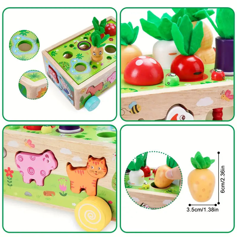 Multifunctional Wooden Toy Cube - For Educational Adventures